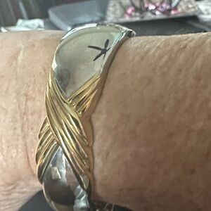 Elegant Vintage Silver and Gold Women's Bracelet